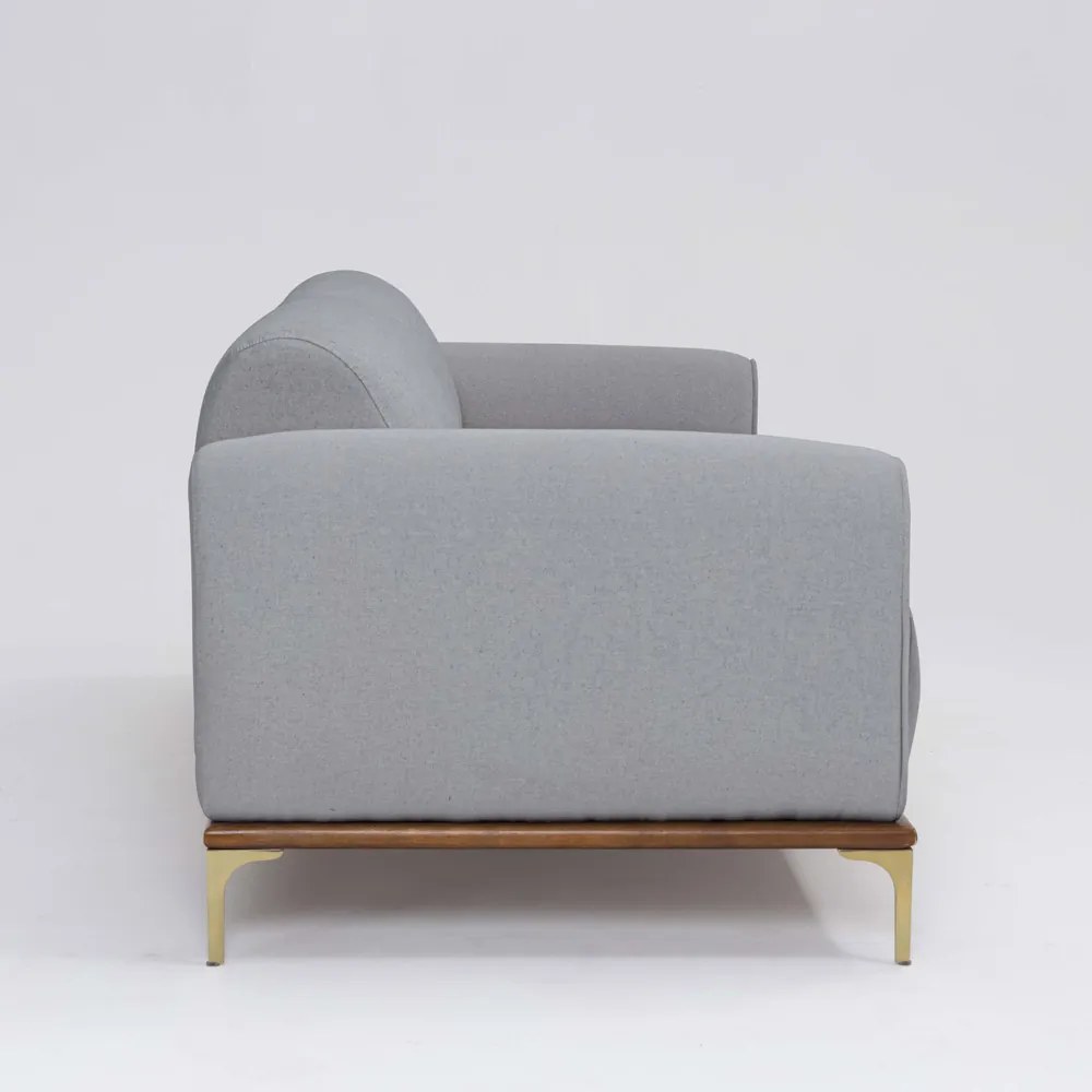 Sofá 3 Lugares Tóquio D07 230cm Linho Cinza - D'Rossi