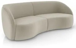 Sofá 4 Lugares Orgânico 318cm e Poltrona Zion Z32 Veludo Bege - Mpozen