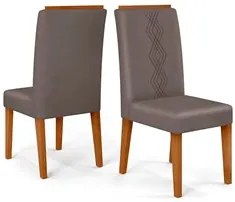 Mesa de Jantar Vanda 120cm Com 4 Cadeiras Yasmin D04 Freijó/Veludo Lun