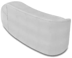 Sofá 3 Lugares Para Sala 180cm Orgânico Wendi Boucle Cinza I01 - Mpoz