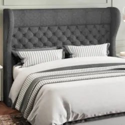Cabeceira Cama Box Casal 140cm Trinidad Z37 Linho Cinza - Mpozenato