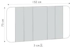 Espelho Decorativo Sala de Estar 152cm Com LED Zuni Off/Ypê N02 - Mpoz