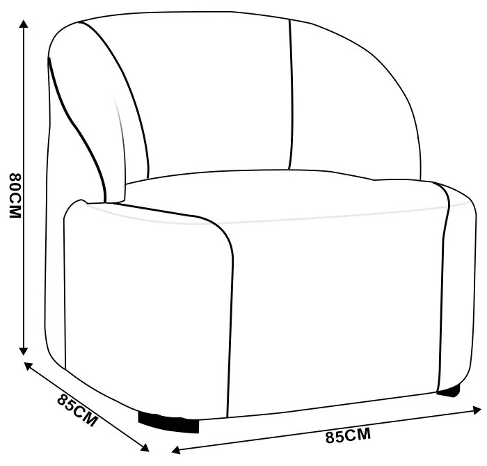 Poltrona Decorativa Orgânica para Sala Diully Bouclê E03 - D'Rossi - Verde