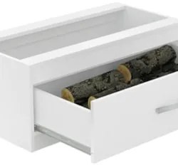 Caixa de Lenha Embutida 1 Gaveta N1 Branco - Completa Móveis