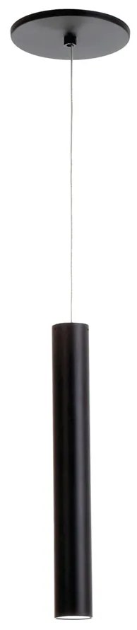 Pendente Tubo Ø3,8X30Cm Metal 1 X Mr11 Gu10 |Old Artisan Pd-5138/b (PRETO)
