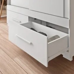 Guarda Roupa Solteiro 137cm 2 Portas Espelho Darius Branco C01 - Mpoze