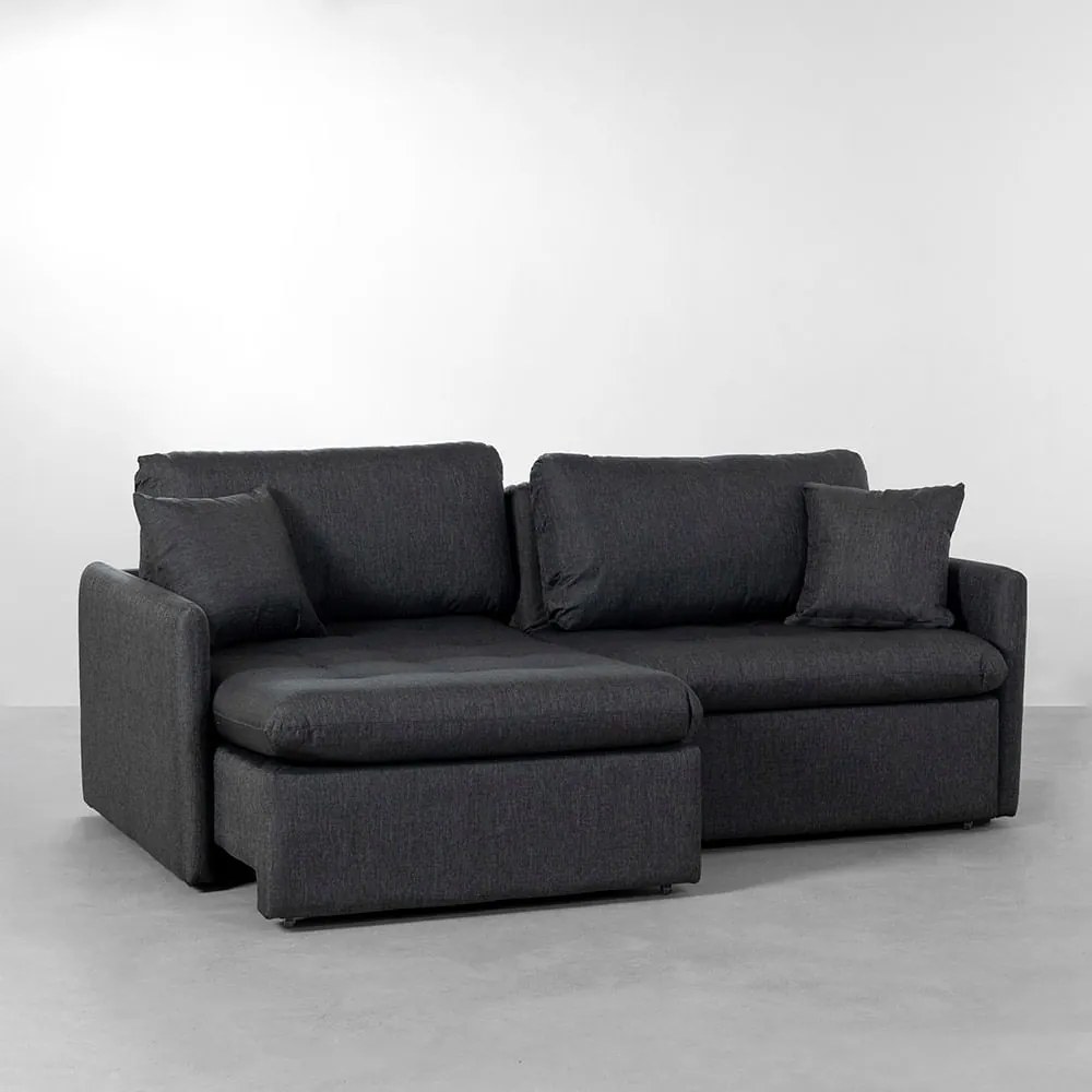 Sofá Retrátil Millow Trama Miúda - Grafite