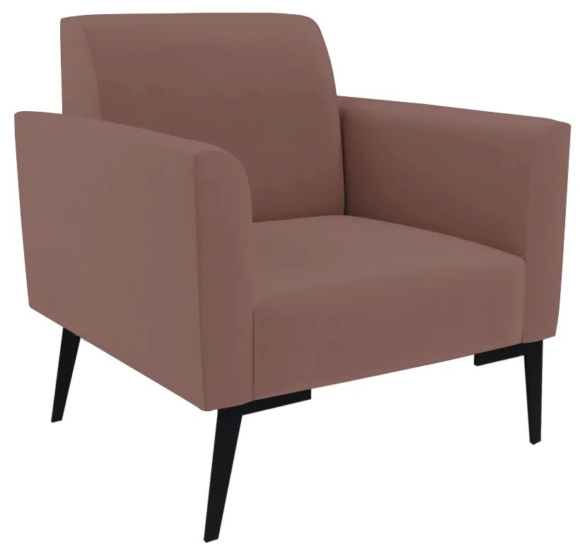 Sofá Namoradeira com 2 Poltronas Pés Villach Marisa Veludo D03 - DRossi - Rose