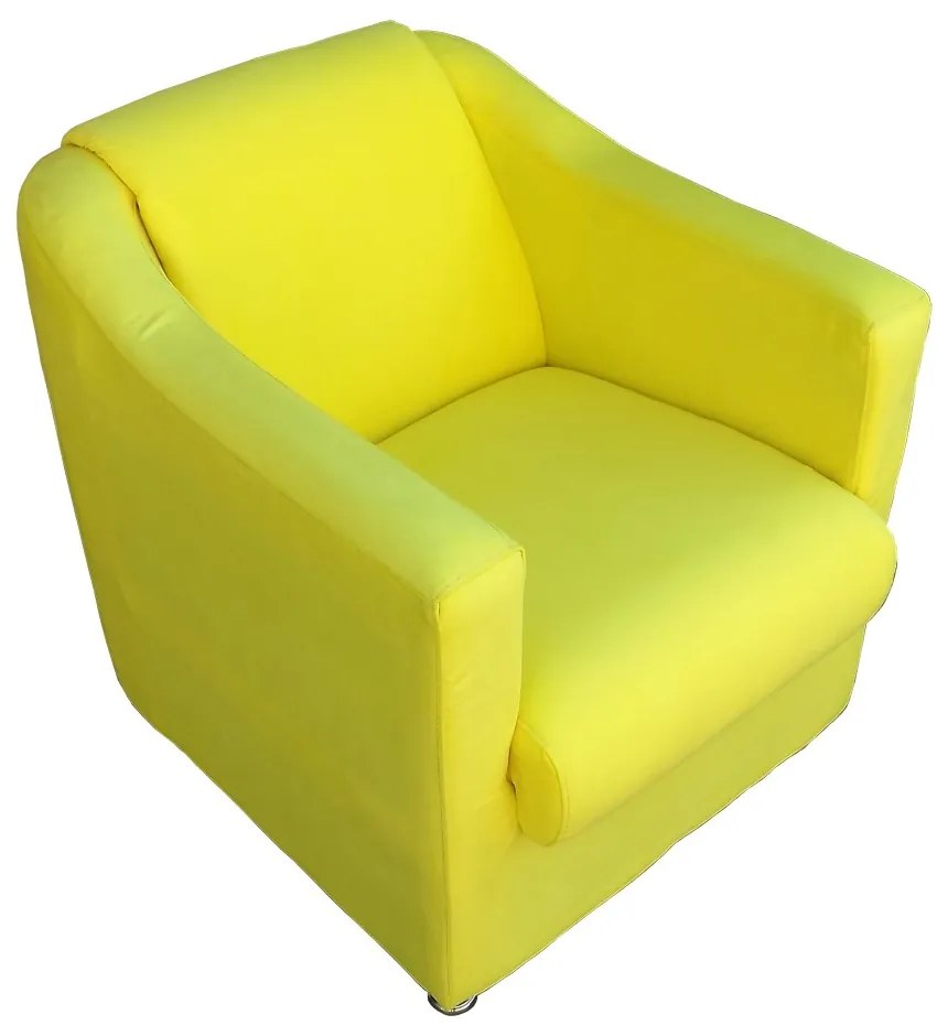 Poltrona Decorativa Cecilia Suede Amarelo