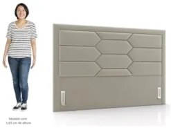 Cabeceira Cama Box Casal King 195cm Texas Z37 Veludo Bege - Mpozenato