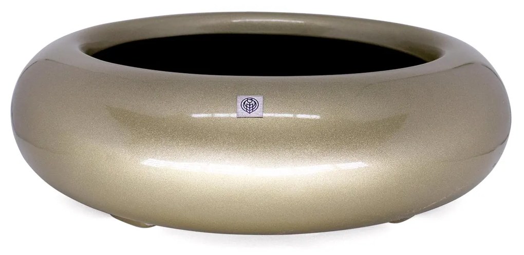 Bacia Decorativa Redondo Ouro Velho M 13X40 cm - D'Rossi