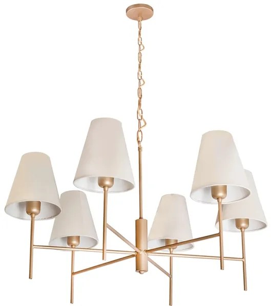 Lustre Tecido Aluminio Dourado Thomas