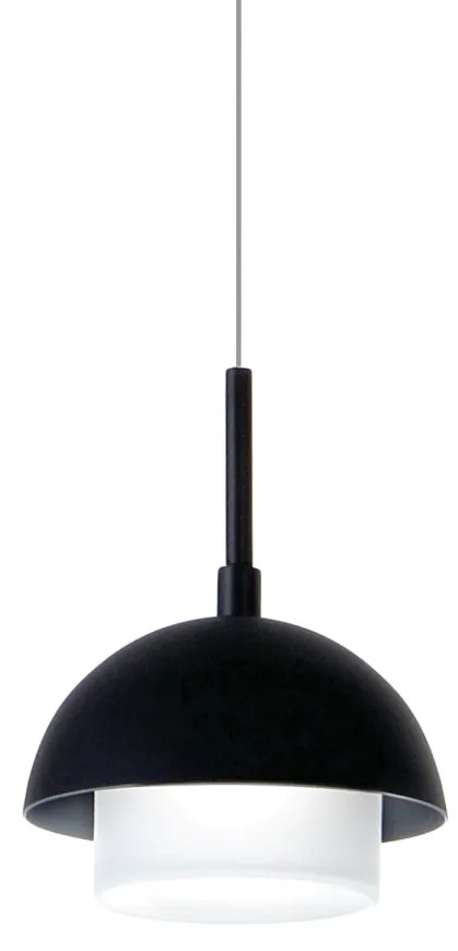 Pendente Bros Simples Ø12X14Cm Metal Alumínio E Vidro 01Xg9 - Old Arti... (PRETO)