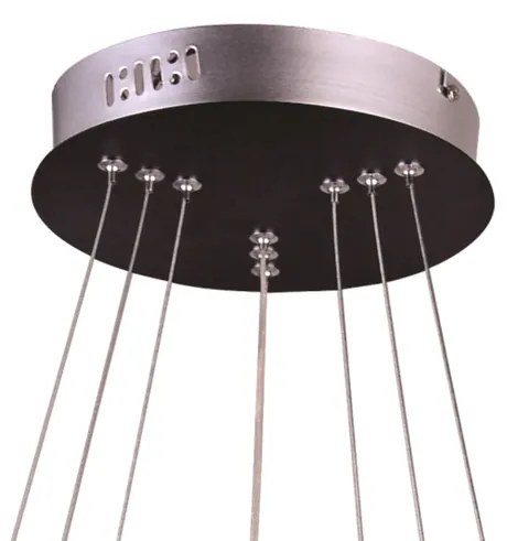 Pendente Montreal Aro Ø60X2Cm / Ø50X2Cm / Ø40X2Cm Led 89W 3000K Bivolt... (Preto)