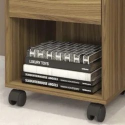 Gaveteiro Escritório 38cm 2 Gavetas e Nicho Una Mel C01 - Mpozenato