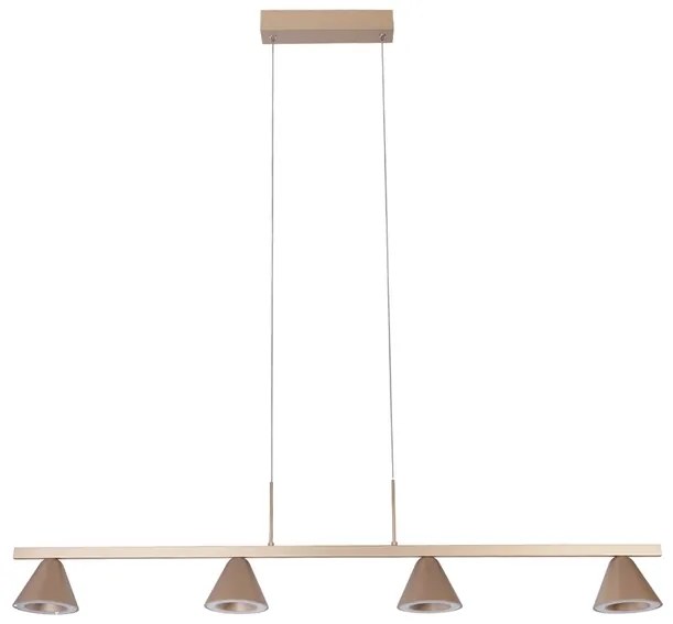 Pendente Led Metal Aluminio 38W 3000K Flora - CHAMPAGNE