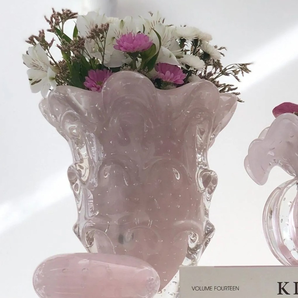 Vaso em Murano Huaraz P  Jade Rosa