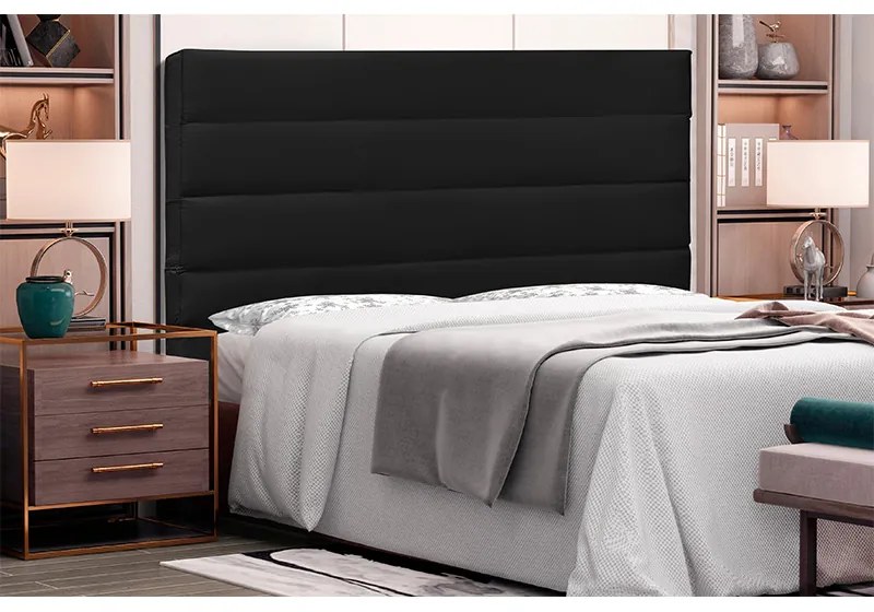 Cabeceira Cama Box Casal Queen 160cm La Italiana Corano Preto - Sheep Estofados - Preto
