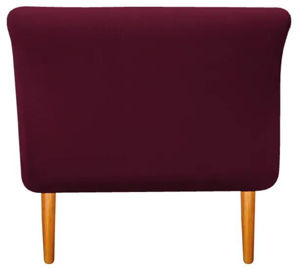 Recamier Estofado Ari 100 cm Solteiro Suede Bordô - ADJ Decor