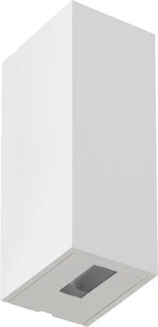 Arandela Led Abs 5w 3000k Ip65 2 Fachos Fechados Flux - BRANCO