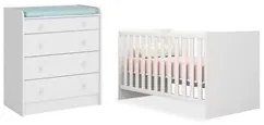Quarto de Bebê Cômoda 2523 e Berço Mini Cama 1344 Certificado pelo Inm