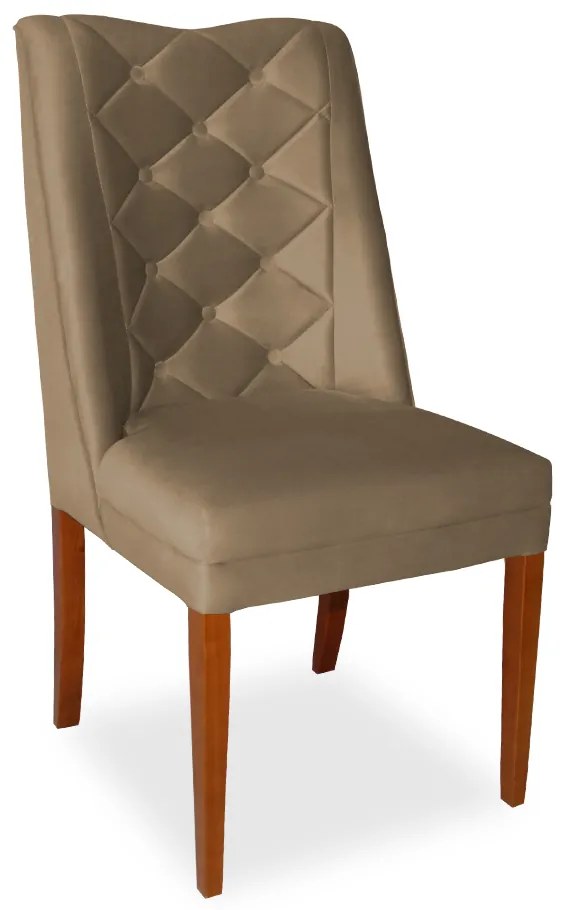 Kit 8 Cadeiras de Jantar Micheli Suede Nude