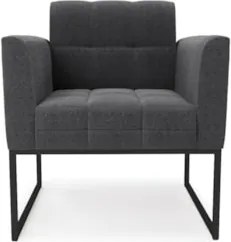 Namoradeira e Poltrona Industrial Preto Ana Bouclé Grafite - Ibiza