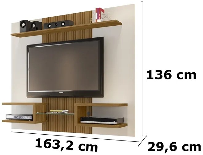 Painel Atlas Off White Cinamomo Ripado – Bechara Móveis