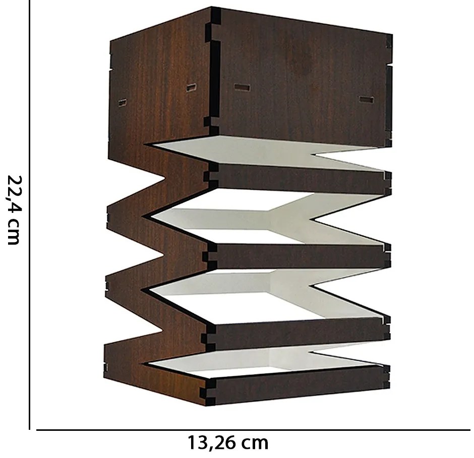 Lustre Pendulo de Teto Caixa Retangular Mdf Laminado Tabaco - D'Rossi