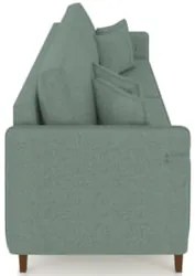 Sofá 2 Lugares Living 172cm Pé Madeira Zoe Linho Verde Z08 - Mpozenat