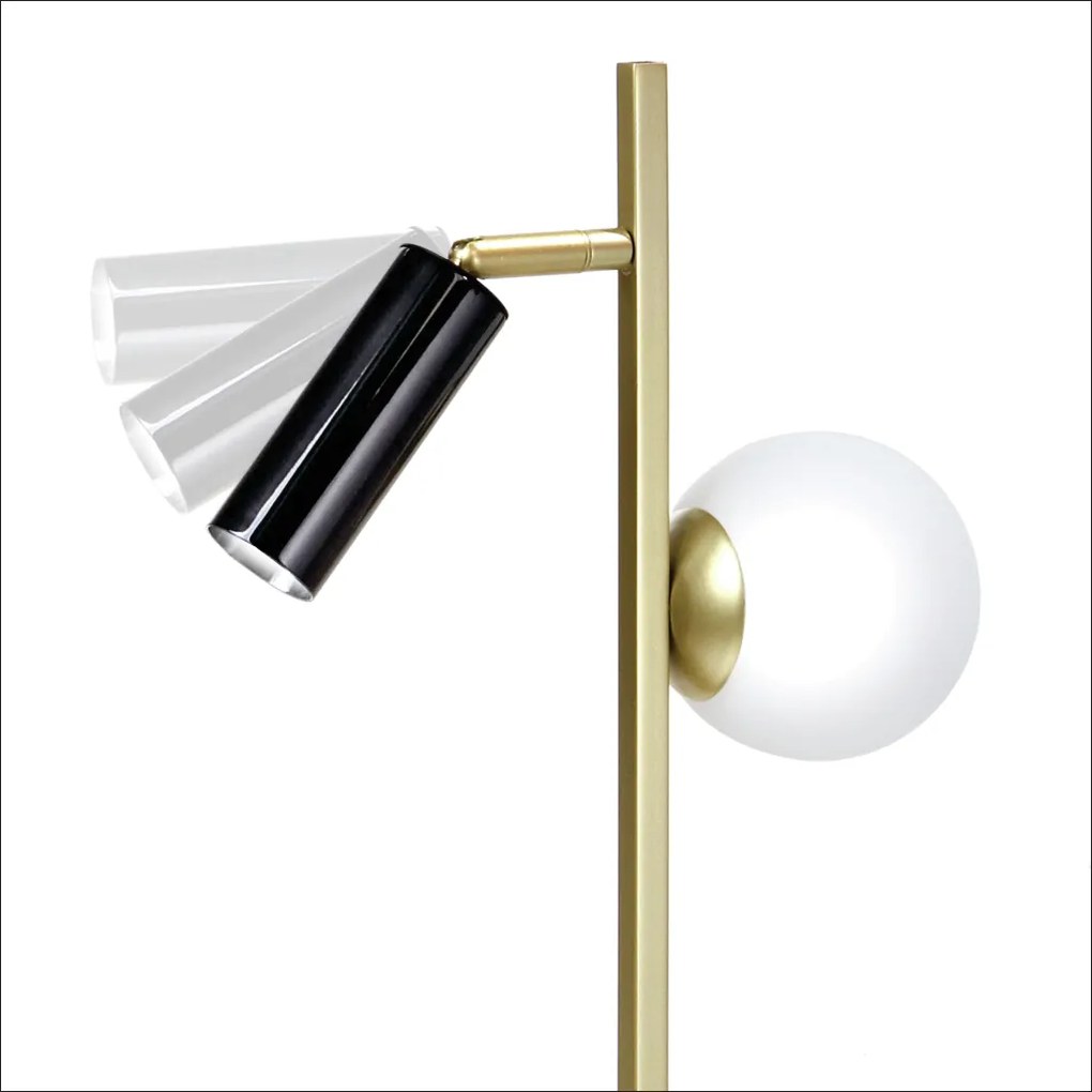 Abajur Ela 49X13X17,5Cm Metal Alumínio E Vidro 01Xmr11 / 01Xg9 - Old A... (DOURADO FOSCO)