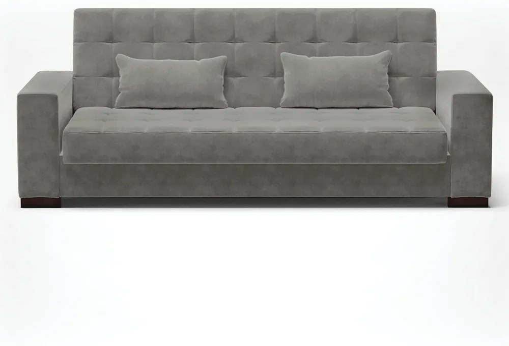 Sofá Cama Casal 3 Lugares 210cm Lisboa Suede Grafite  D03 - D'Rossi