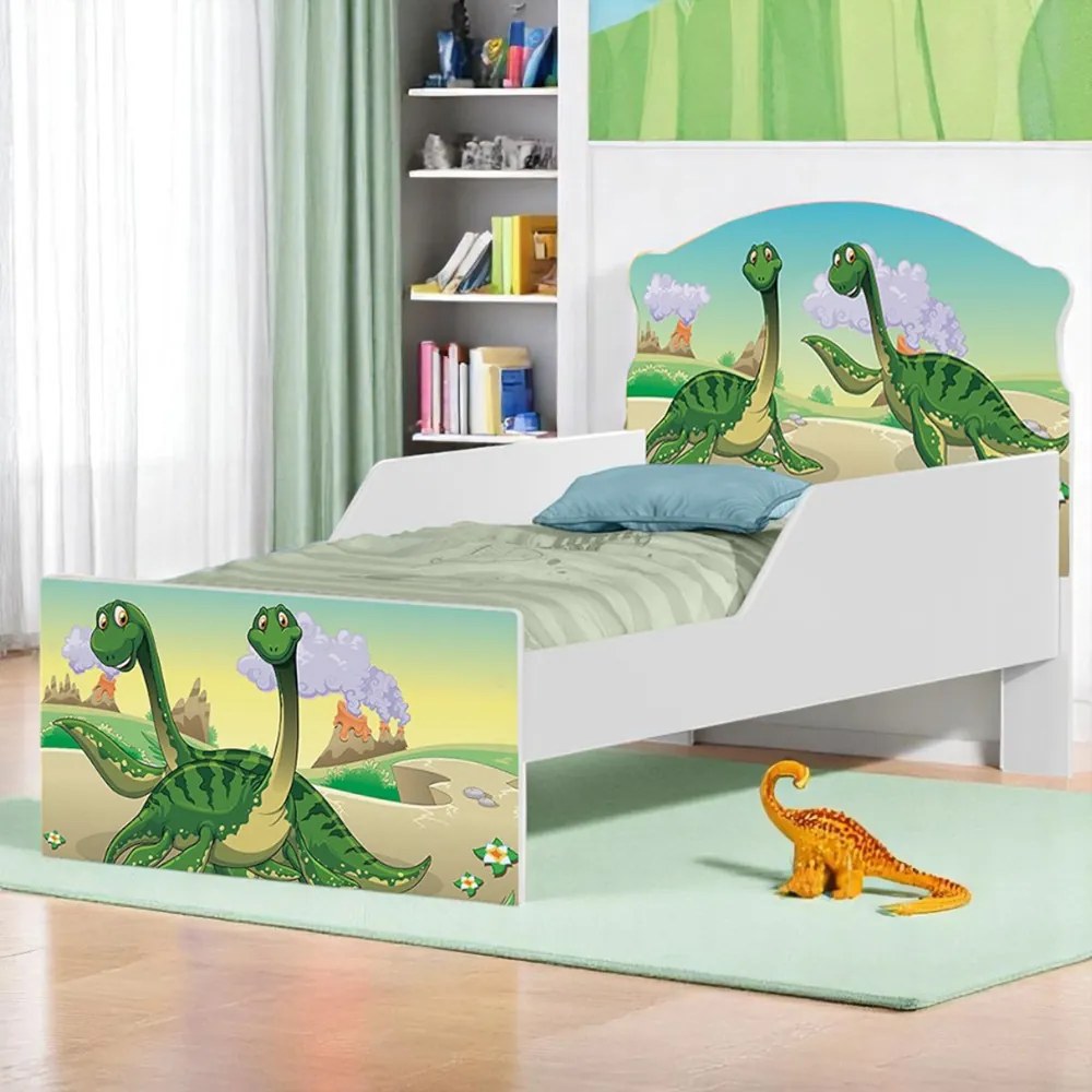 Mini Cama Infantil 153,2x79cm com Proteção Lateral Personagens K02 - D'Rossi - DINOSSAURO