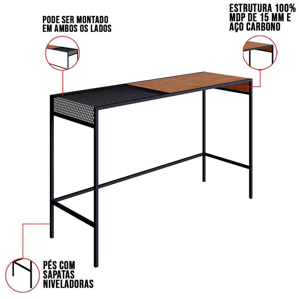 Aparador New 120 cm Vermont e Preto A05 - D'Rossi