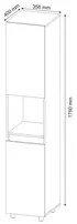 Armário Multiuso 2 Portas 1 Nicho BL3312 Branco - Tecno Mobili