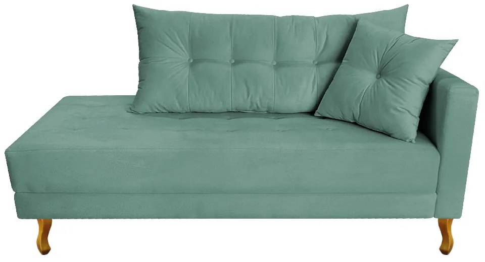 Recamier Azura 160 cm com Almofada Lado Esquerdo Linho - ADJ Decor