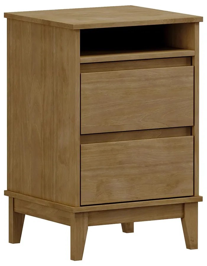 Mesa de Cabeceira 2 Gavetas MDF Cullen Freijó - G74 - Gran Belo