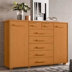 Cômoda Para Quarto 7 Gavetas 160cm Fontaine A02 Cinamomo    - Mpozenat