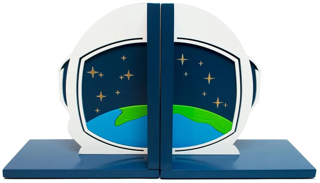 Aparador de Livros Astronauta Planeta Terra