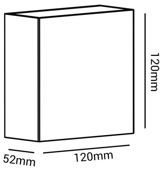 Arandela Astral 12X12X5Cm Led 4W 3000K Ip65 Preto |Opus Hm 38117