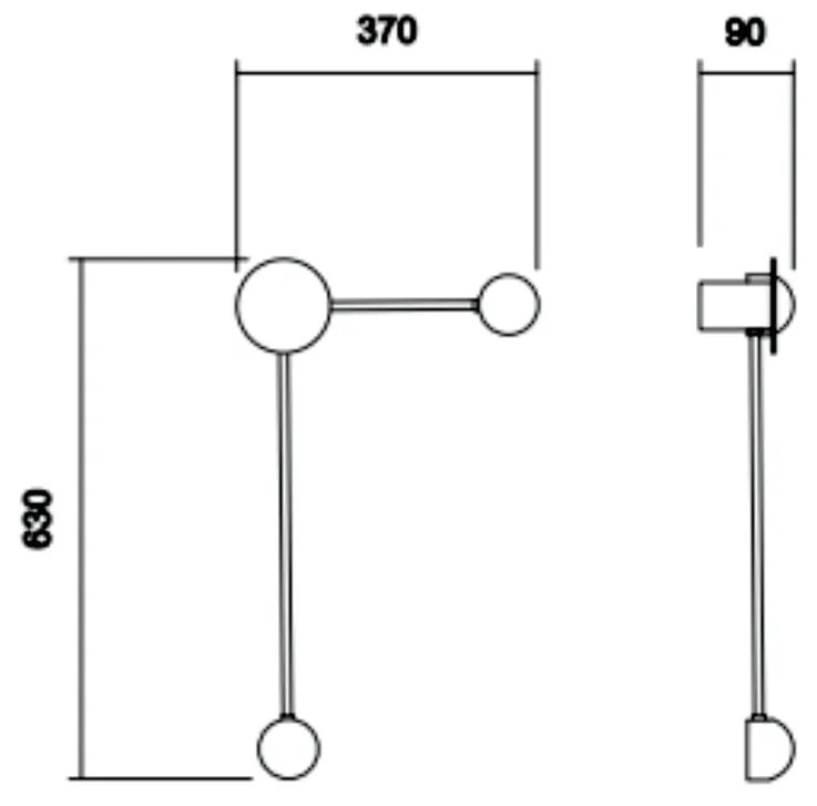 Arandela Conchiglia 2Xpci Led 5W 37X63X9Cm | Usina 5797/41D (BT - Branco Texturizado, 110V)
