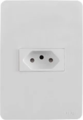 Conjunto Tomada 4X2 Termoplastico Branco 10A Orion