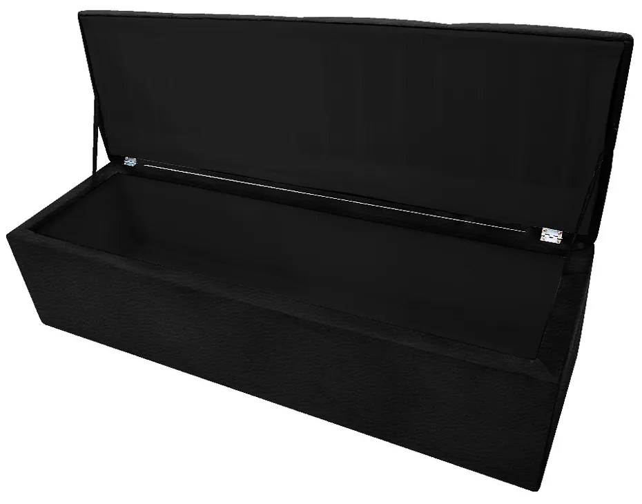 Calçadeira Munique 195 cm King Size Corano Preto - ADJ Decor