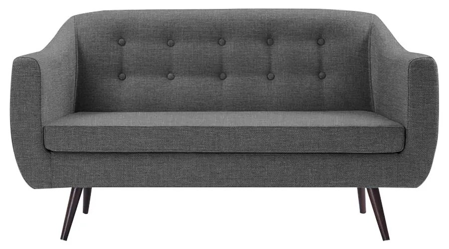 Sofá Decorativo 2 Lugares Pés Palito Cuddle Linho Cinza G17 - Gran Belo