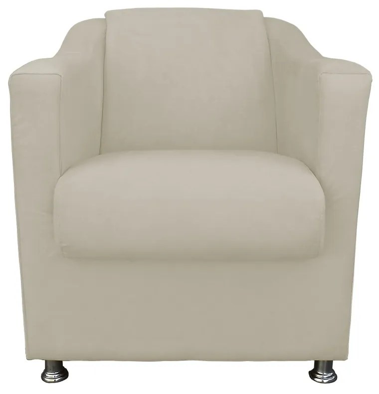 Poltrona Decorativa Cecilia Suede Bege