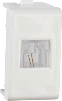 Modulo Tomada Para Telefone Rj11 2 Fios Branco Decor
