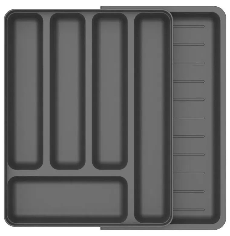 Organizador De Talheres Com Extensor Logic - Chumbo