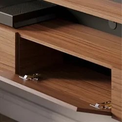 Painel Home Suspenso para TV 70 Pol. 180cm Buriti C05 Noce Milano/Pret