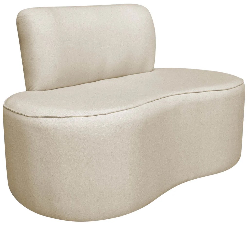 Sofá Curvo 2 Lugares Sala de Estar Recepção Escritório Amsterdã 120cm Corano - ADJ Decor