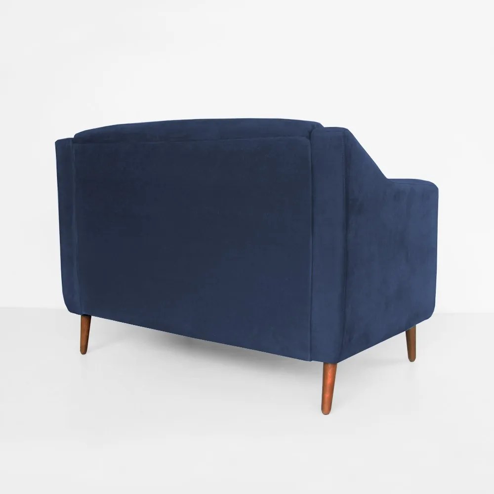 Namoradeira Bruna Pé Palito Suede Azul Marinho